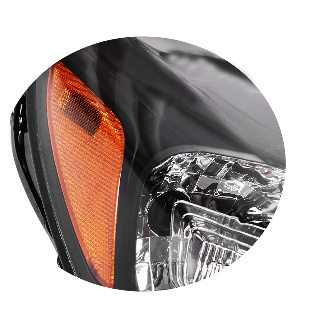 munirater munirater Headlights For 2013-2015 Chervolet Malibu Halogen Projector Right&Left Black