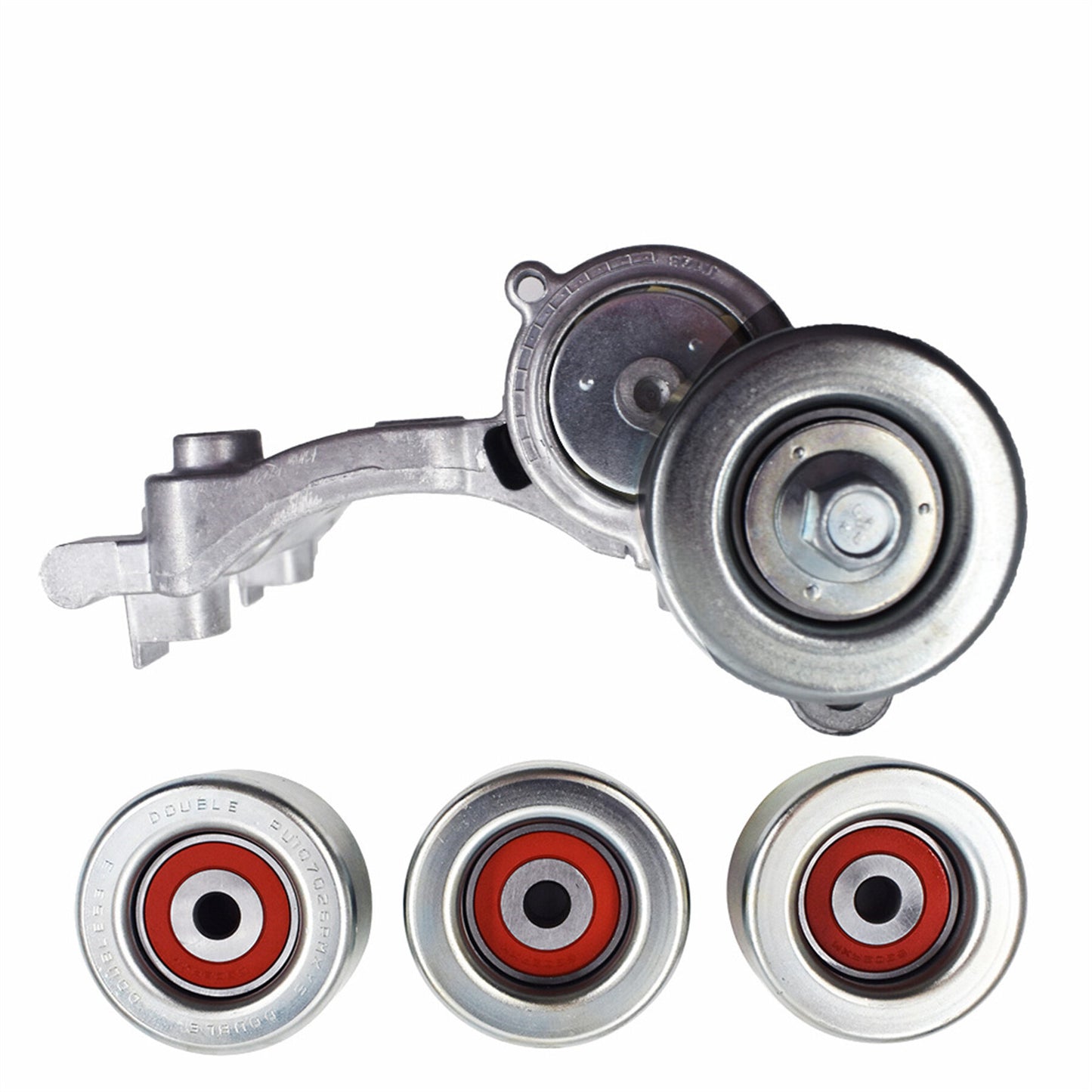 munirater Drive Belt Tensioner & 3 Pulley For 2005-15 Toyota Tacoma Tundra 4.0 V6 1T132P111P30 1660331040 1660431020