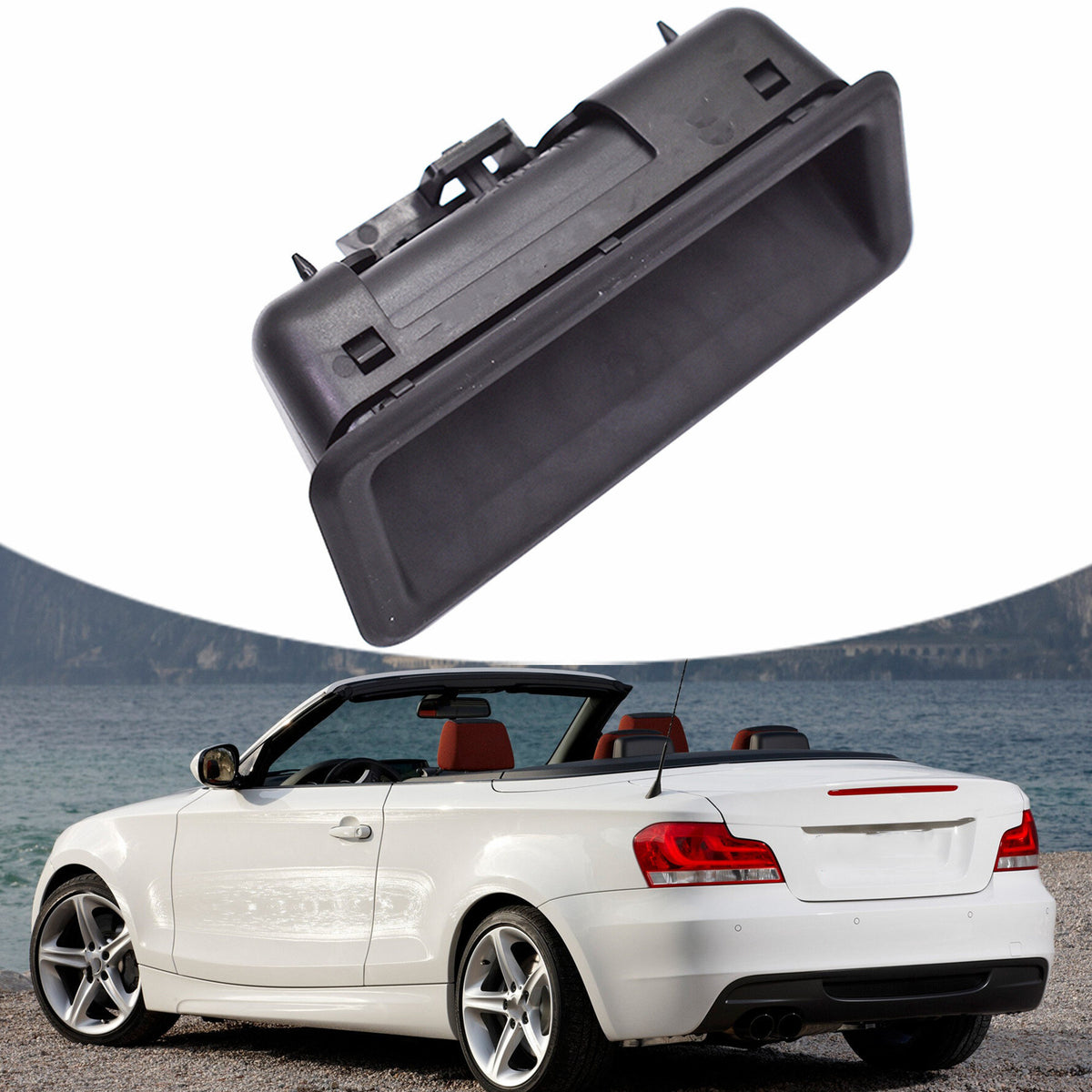 munirater Trunk Lid Lock Release Push Button Handle Switch Replacement for 1/3/5 Series X1 X5 X6 135i 328i 335d 51247118158 7118158