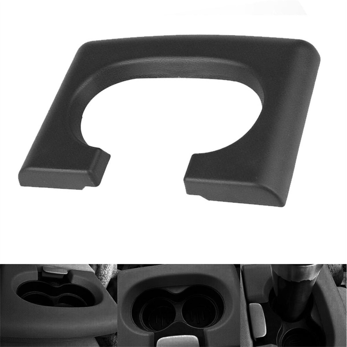 munirater Center Console Cup Holder Black Pad Trim Medium Replacement for F150 2004-2014