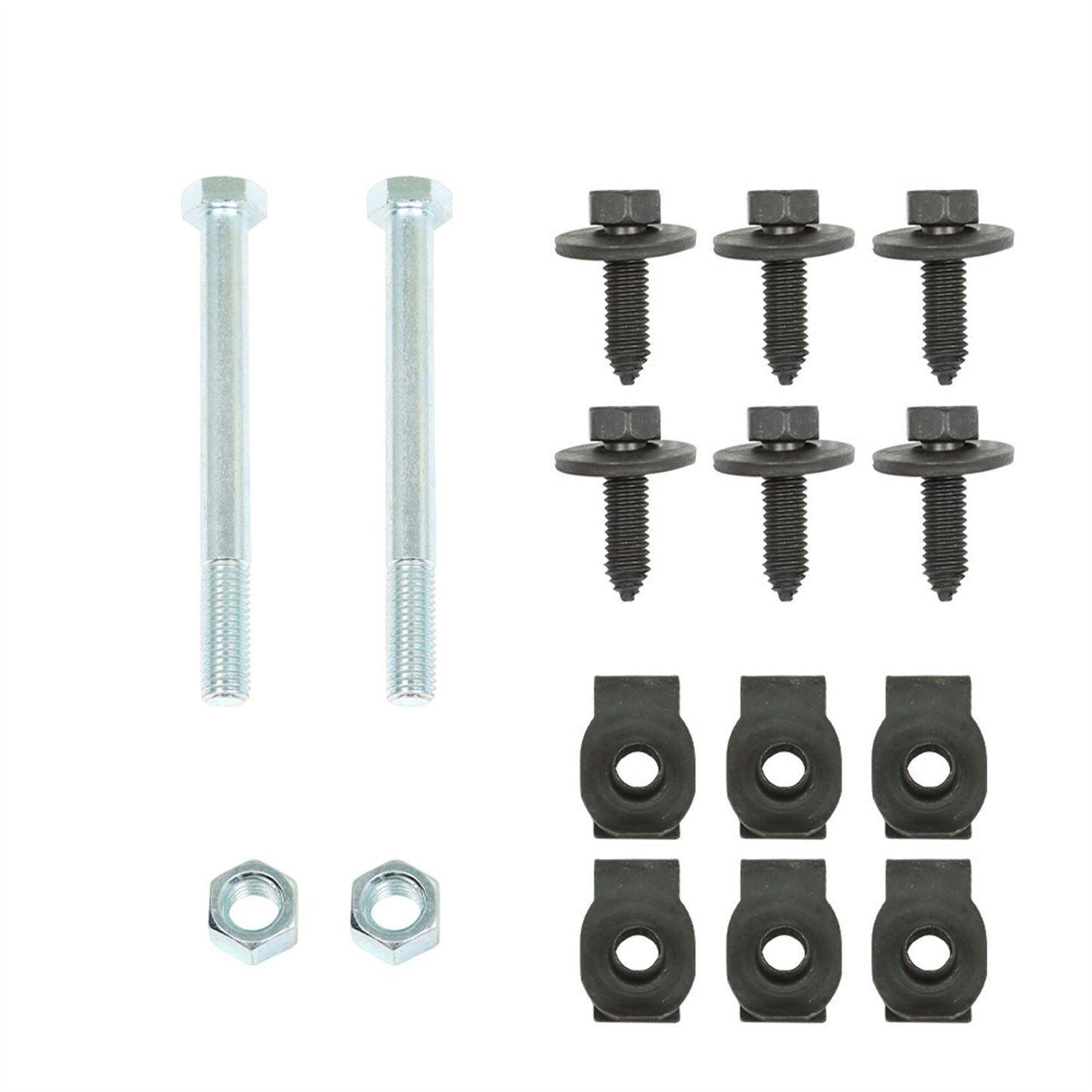 munirater 16PCS Front Leaf Spring Bracket Mounting Eye Bolts J-Clips Replacement for 1967-1981 Camaro Firebird