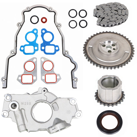 munirater M295 Oil Pump with Timing Chain Kit Replacement for 4.8L 5.3L 6.0L LS1 LS2 LS3 12586665 12639249 89060436 12556582