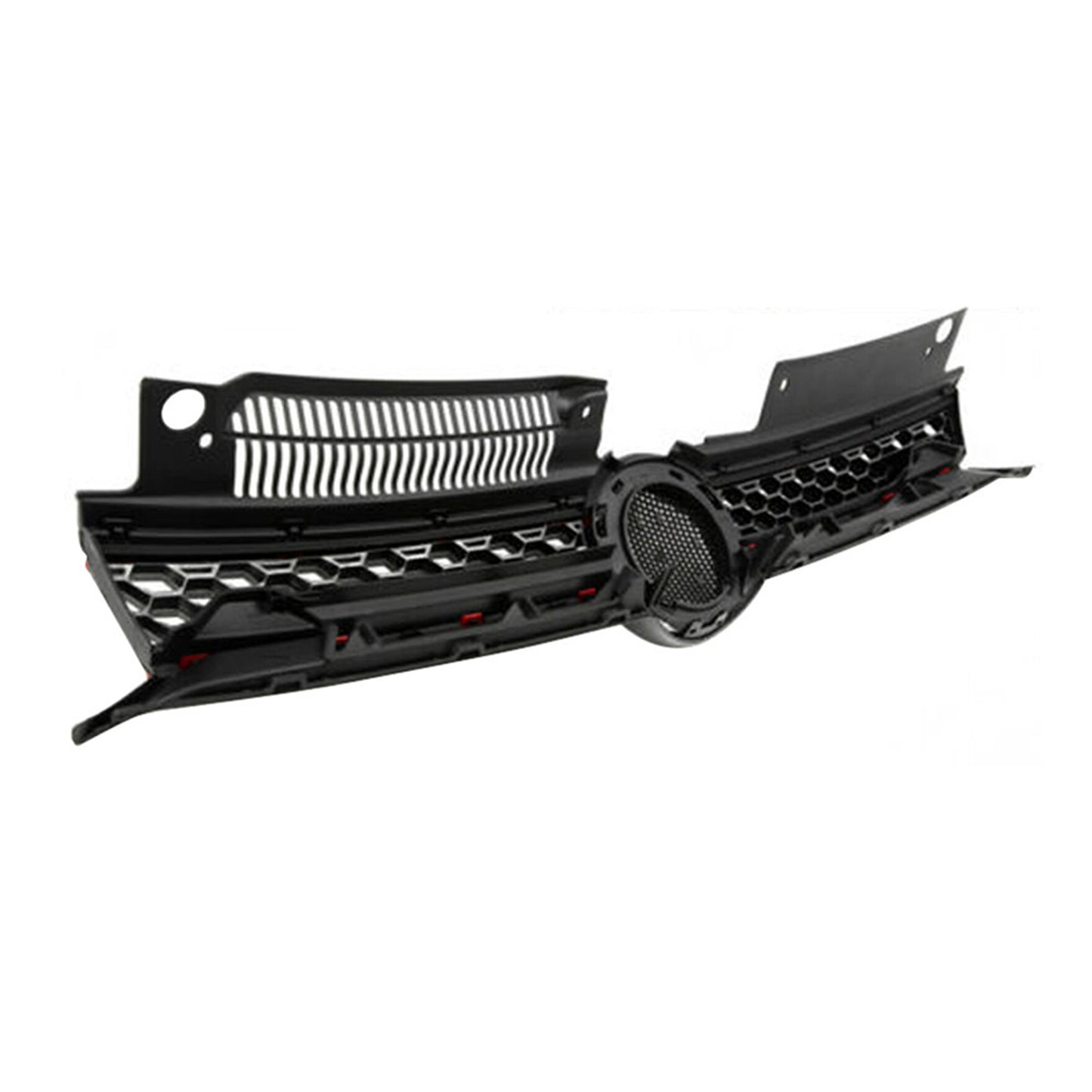 munirater Front Bumper Automotive Grille Black with Red Line Replacement for 2010-2014 Golf Jetta MK6