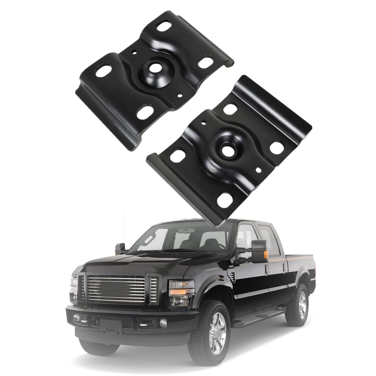 munirater 2-Pack Rear Suspension Axle Leaf Spring U-Bolt Top Plate Bracket Replacement for 1999-2010 F250 F350 Super Duty Excursion