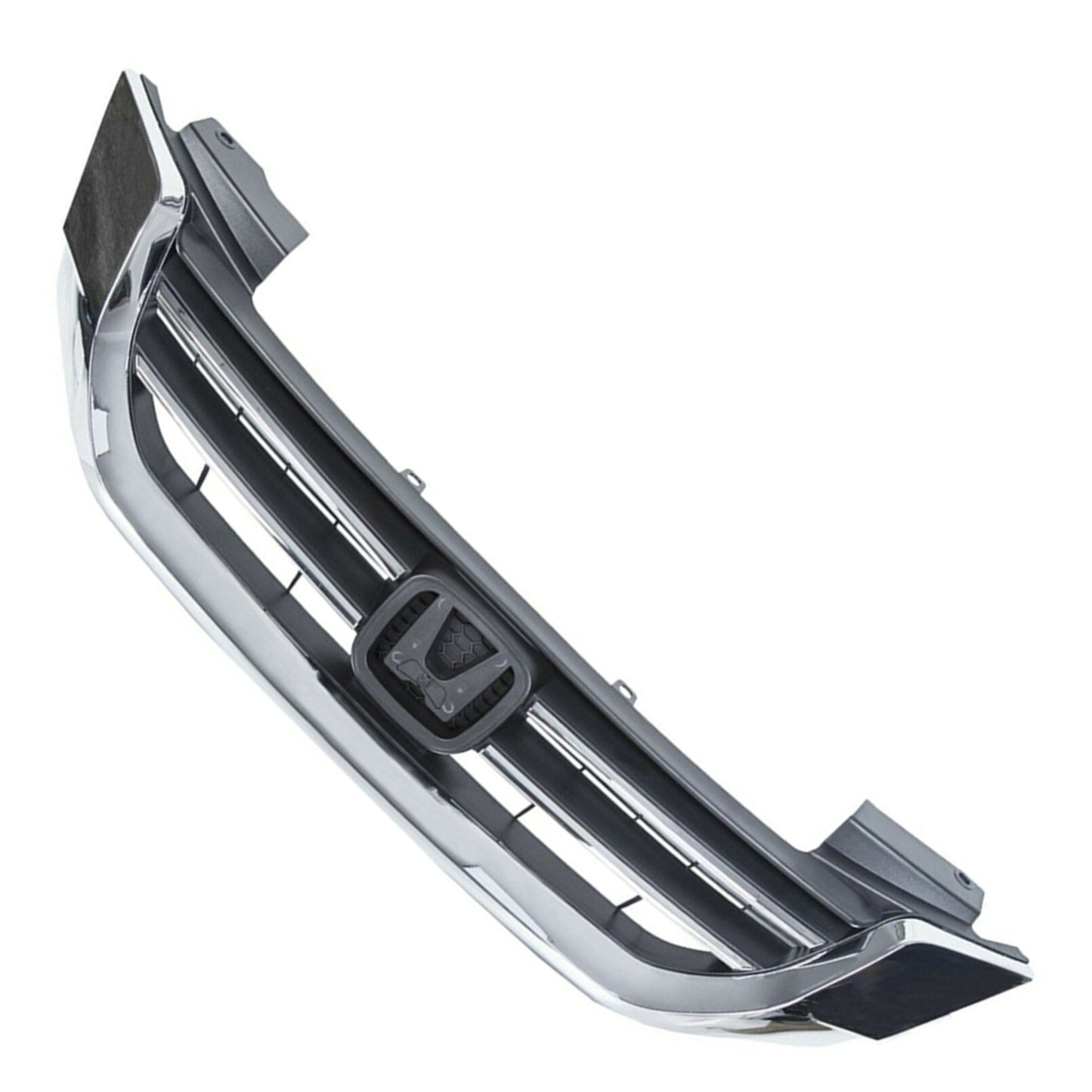 munirater Front Bumper Upper Grille Chrome & Black Replacement for 2013-2015 Accord 4 Door