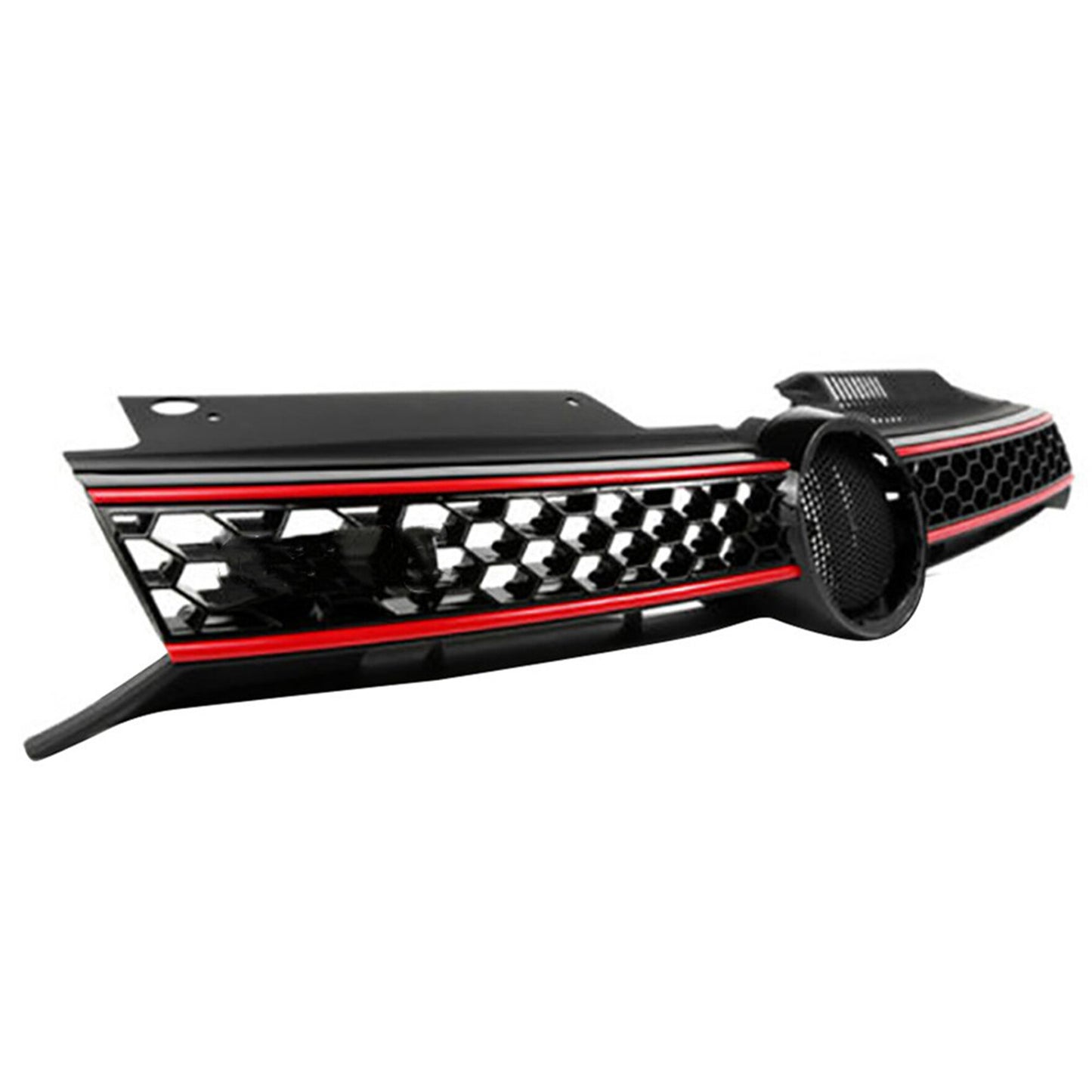 munirater Front Bumper Automotive Grille Black with Red Line Replacement for 2010-2014 Golf Jetta MK6