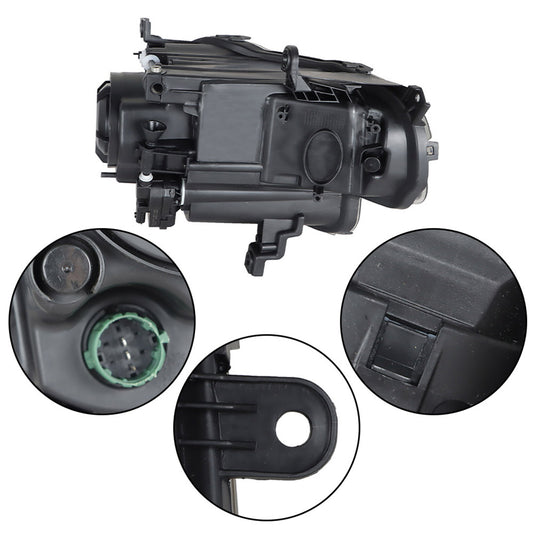 munirater Left Headlights For 2014-2018 Jeep Cherokee Projector Black Housing Halogen Type