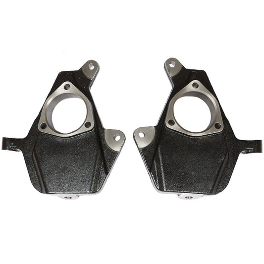 Pair of 2-Inch Front Drop Lowering Spindles Replacement for 99-06 Silverado Sierra 1500 2WD