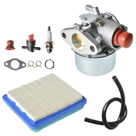 640025A Carburetor + Air Filter Tune Up Replacement for Tecumseh Engine Lawn Mower Pressure Washer Snow Thrower