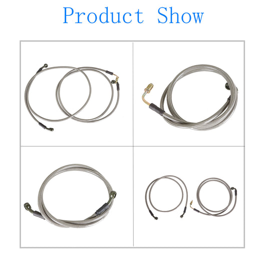 munirater Extended Front/Rear Brake Lines For Polaris RZR 800/S 800/4 800/XP 900/570 1068