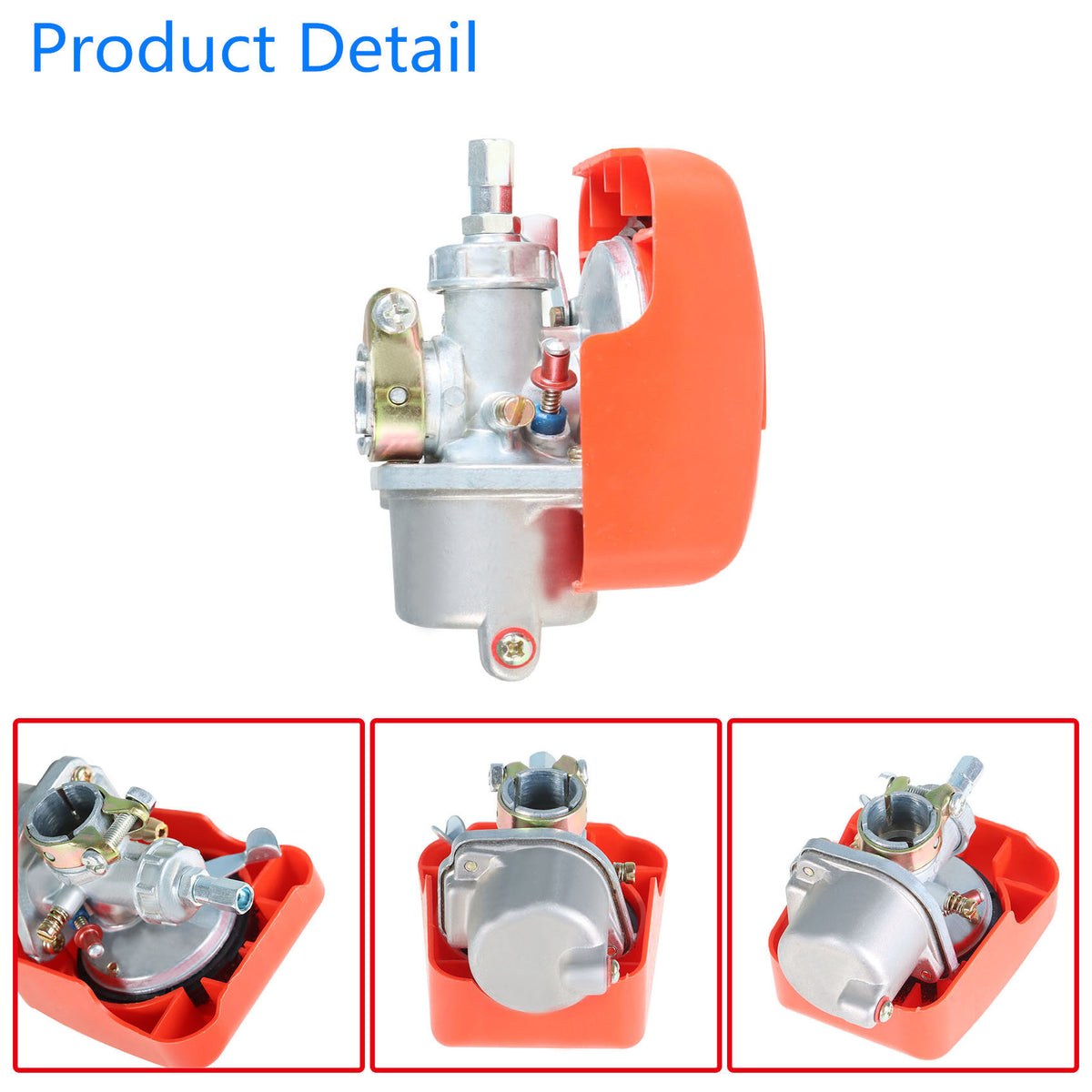 munirater Red Carburetor Replacement for 2 Stroke 49cc 50cc 60cc 66cc 80cc Bicycle Motorized Bicycle Engine Kit