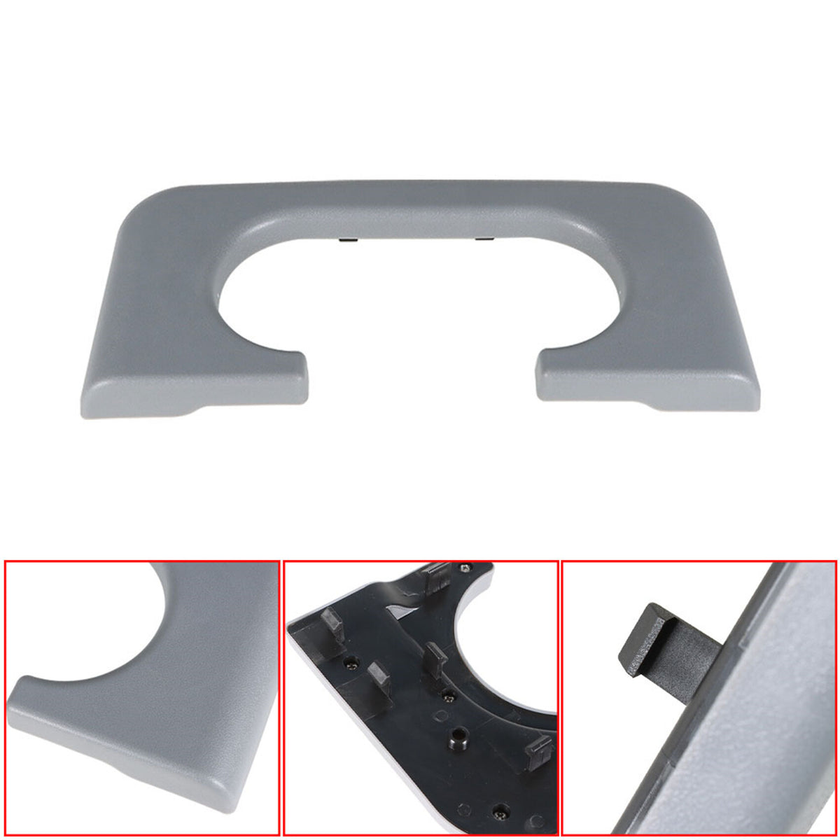 munirater Center Console Cup Holder Pad Trim Repair Pad Replacement for 1999-2010 F250 F350 Gray