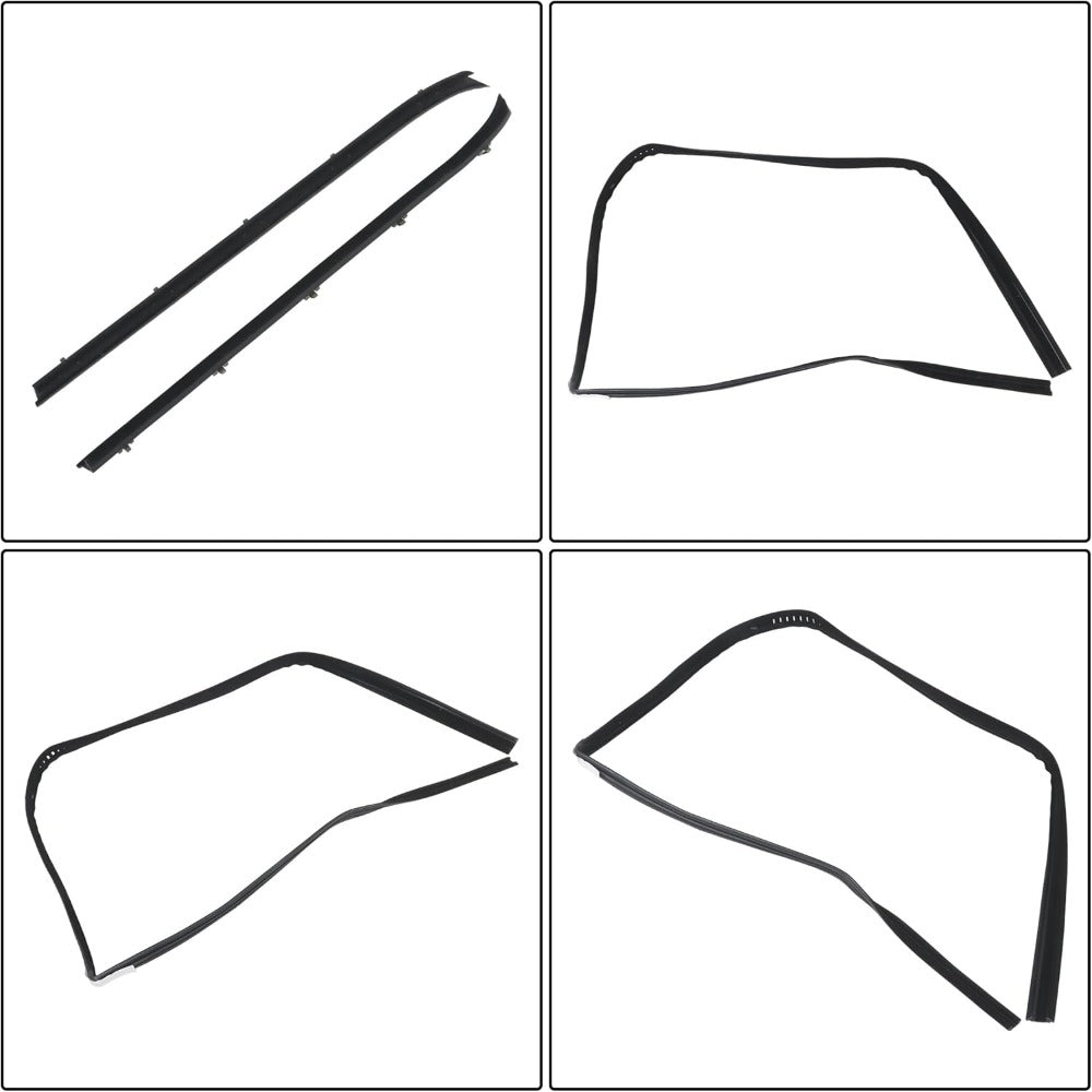 Window Sweep & Run Channel Weatherstrip Kit for 1981-1986 K3500, 6-Piece