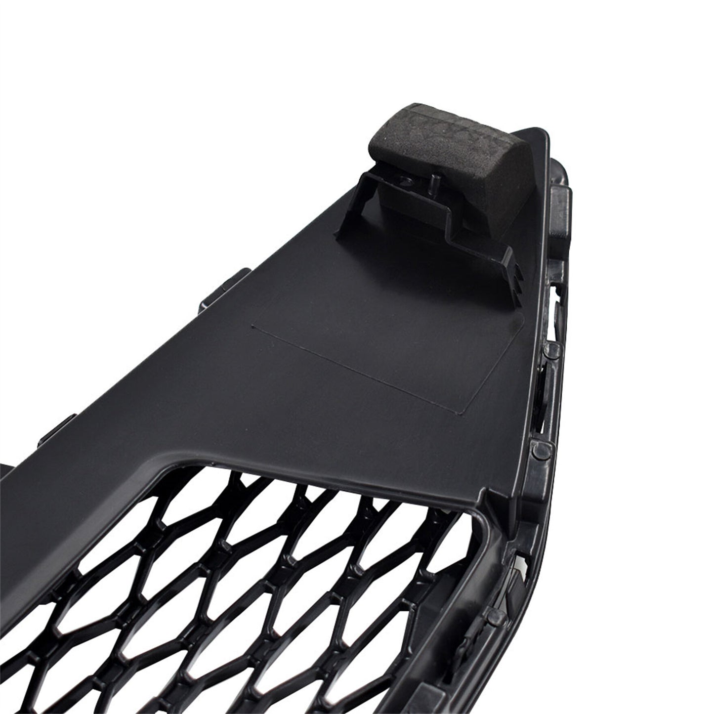 Front Hood Bumper Grill Honeycomb Gloss Black Grille Cover Replacement for 2017 2018 Fusion