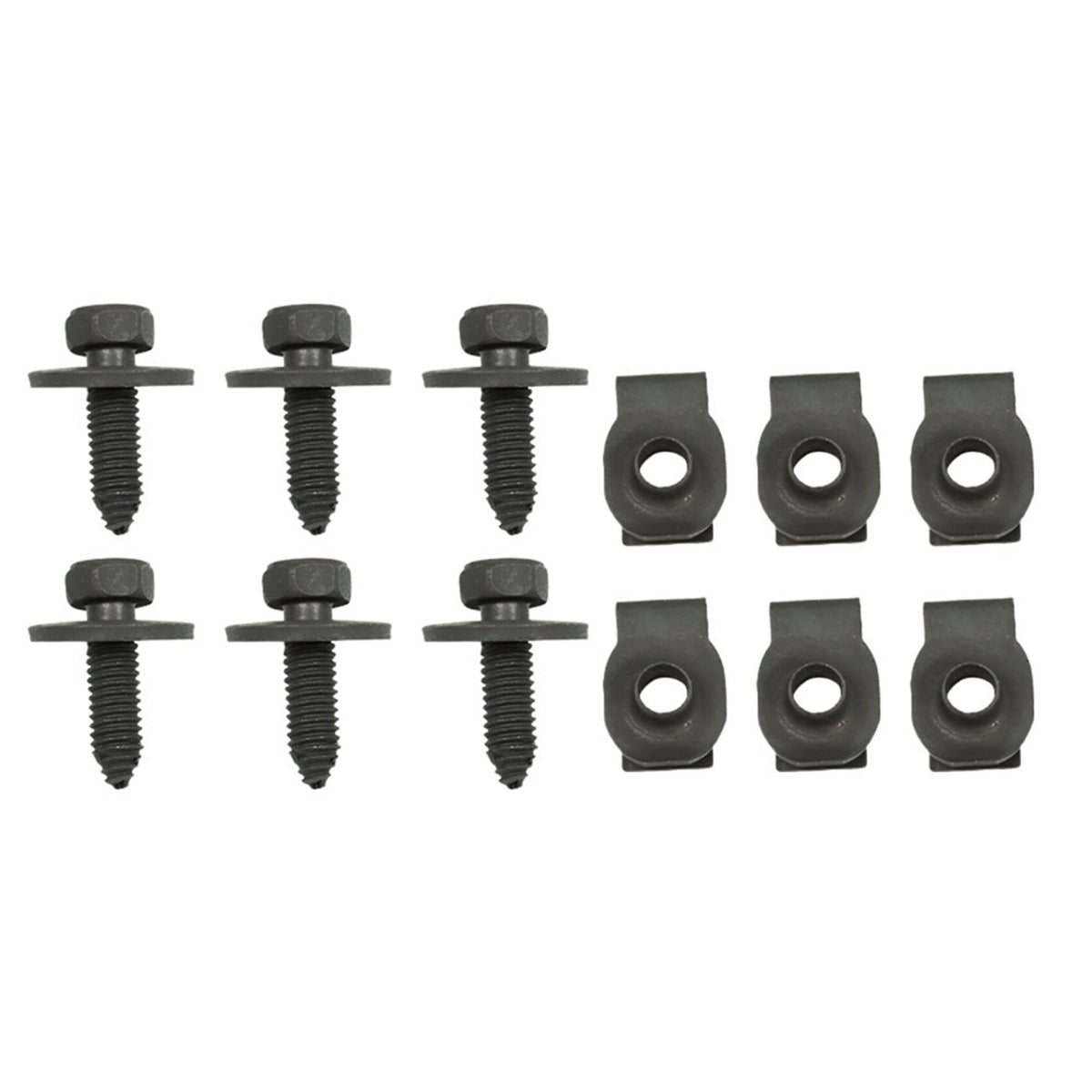 munirater 12Pcs Leaf Spring Bracket Mounting Kit Bolts J-Clips Replacement for 1967-1981 Camaro Firebird Nova eye K00039-EB