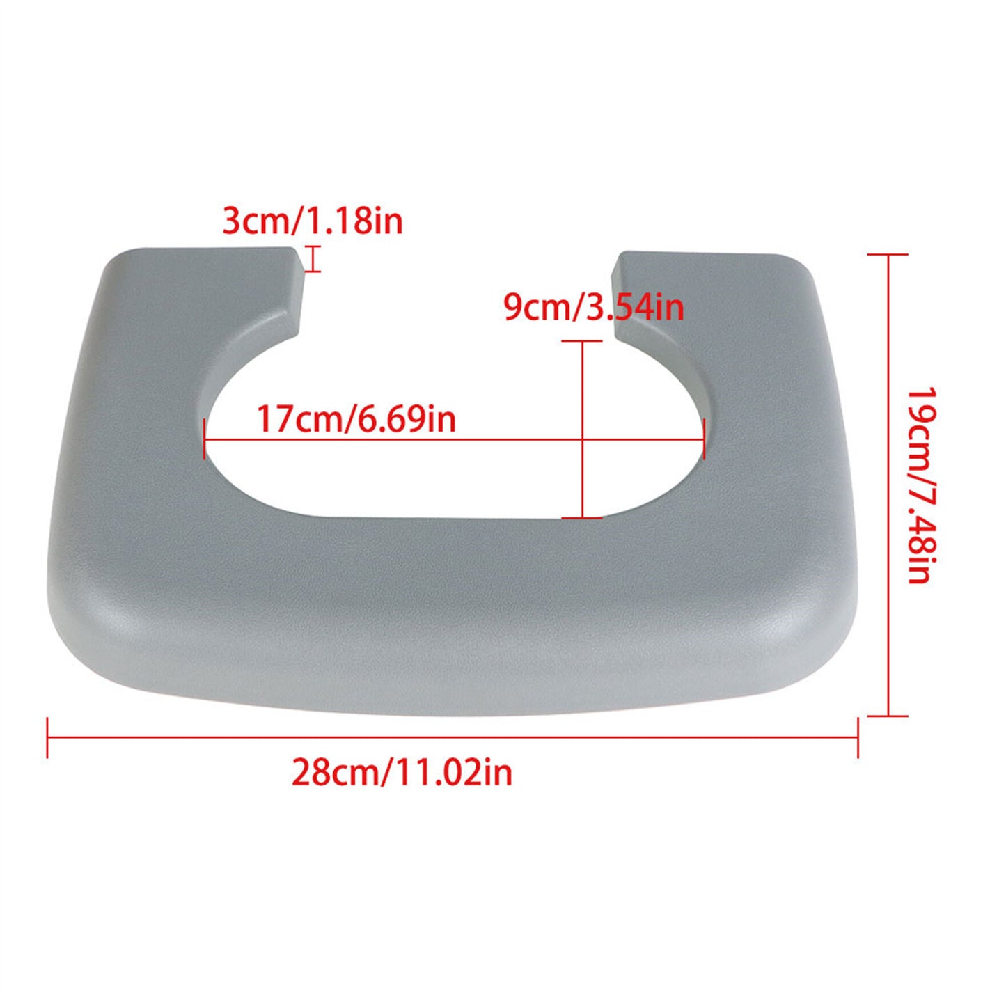 munirater Front Center Console Cup Holder Pad Light Gray Replacement for F150 1997-2003