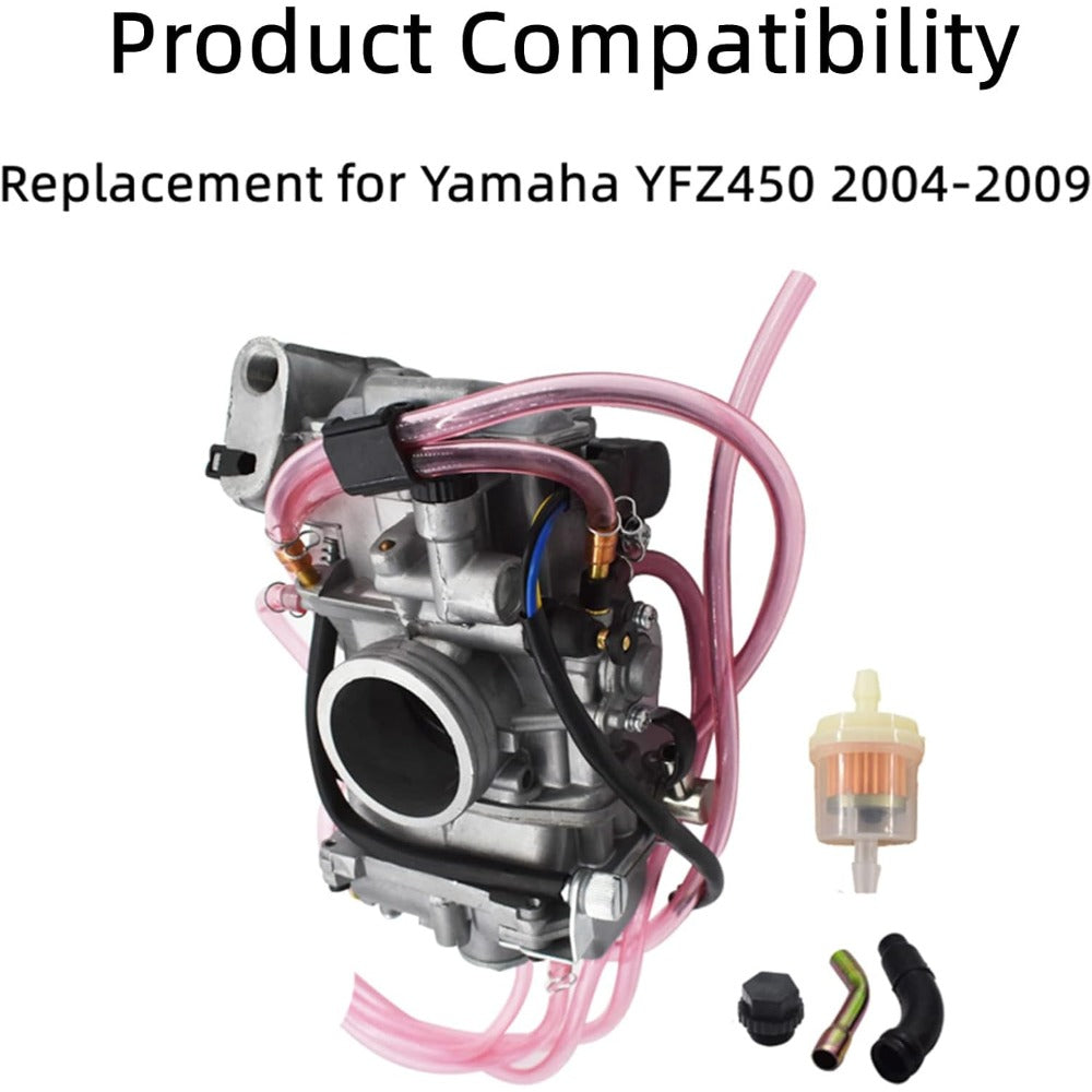 ATV Carburetor with Fuel Filter for 2004-2009 Yamaha YFZ450