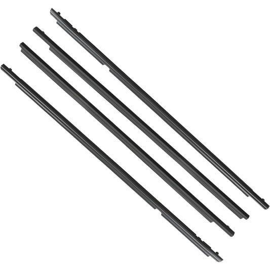 Black Window Weatherstrip Seal Kit for 2009-2012 Toyota Corolla, 4-Piece