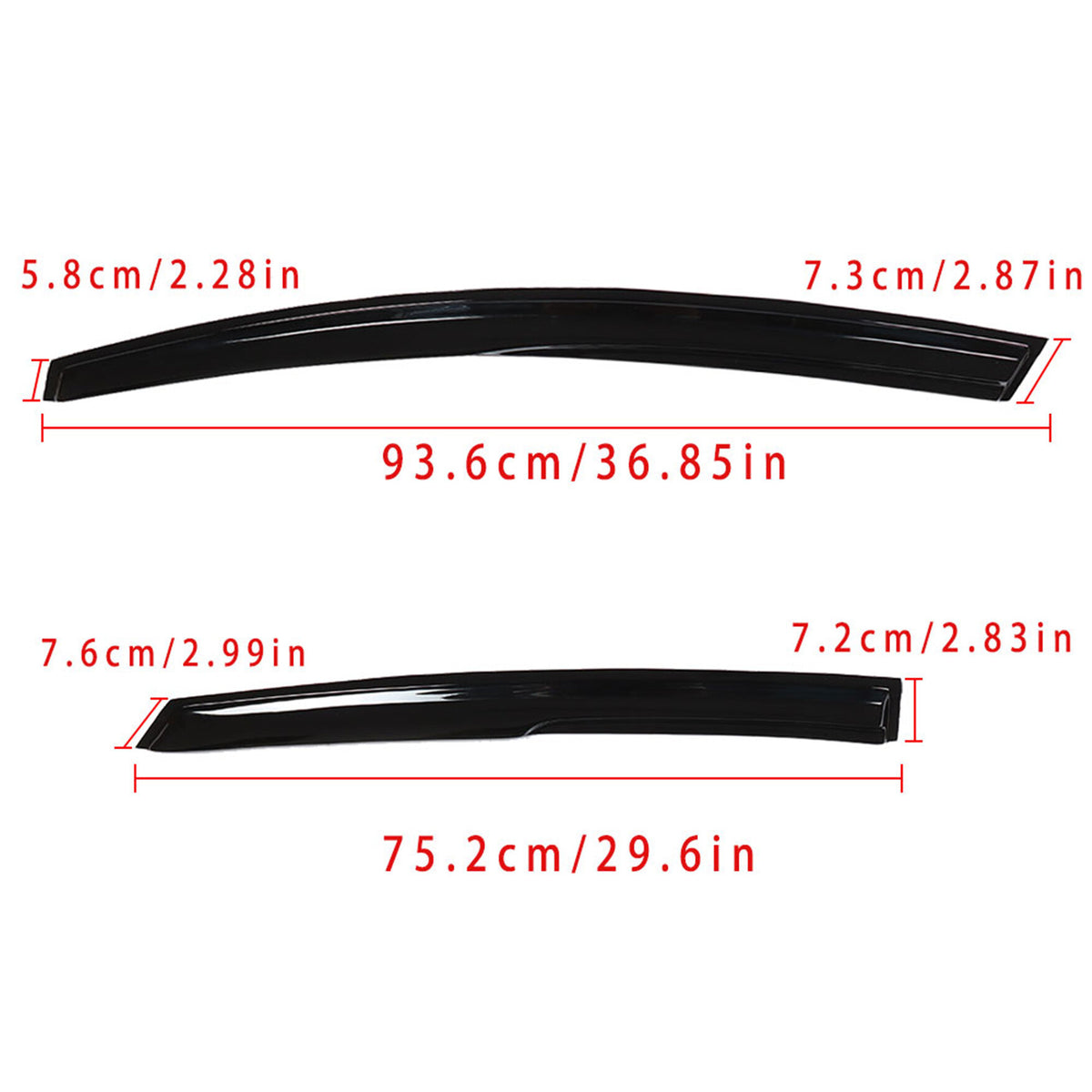 munirater Side Window Visor Vent Sun Rain Guard Deflector Replacement for 2013-2020 Fusion