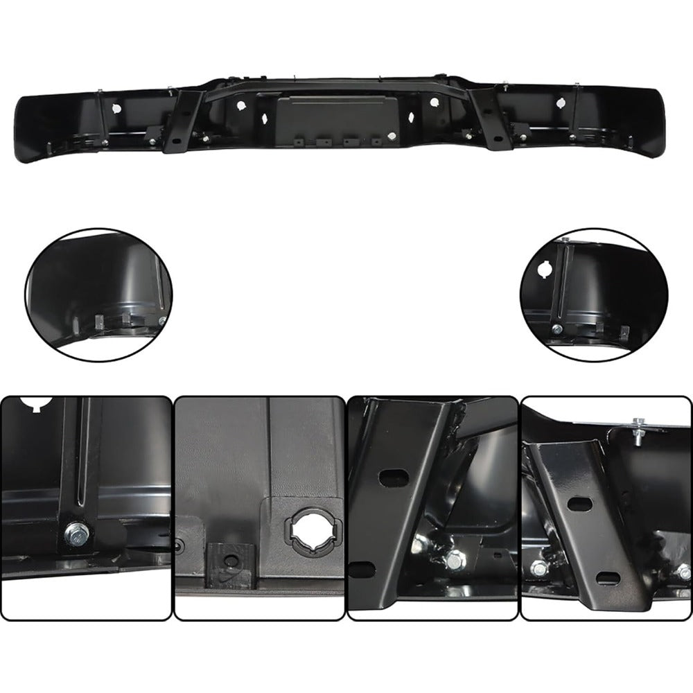 Primed Steel Rear Bumper for Ford F-150 2009-2014, with Sensor Holes, FO1103167