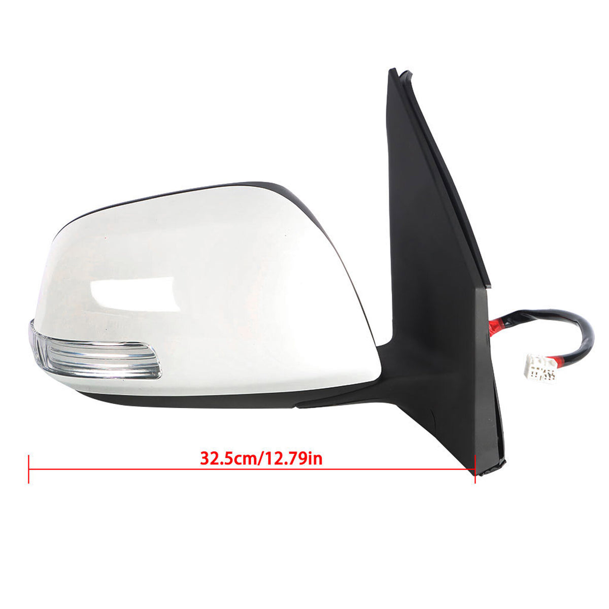 munirater Side Mirror Right Passenger Side White Signal Light Heated 7pin Replacement for 2009-2012 Toyota RAV4 TO1321310 87910-0R050