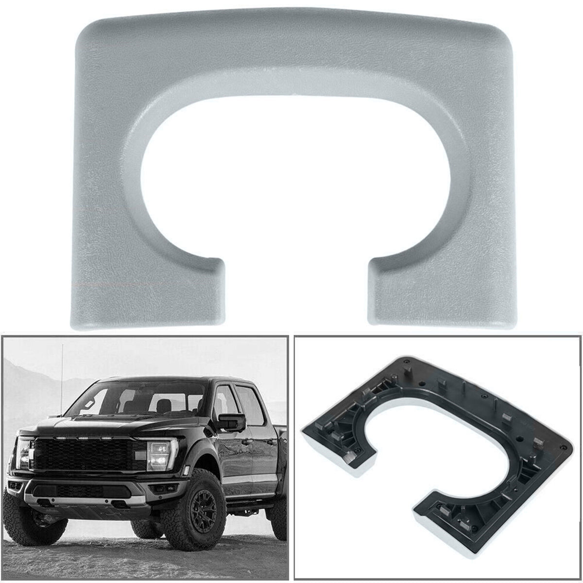munirater Center Console Cup Holder Pad Replacement for F150 2004-2014 Gray