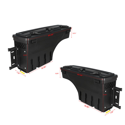 munirater Truck Bed Storage Box Case Lockable Toolbox Replacement for 2015-2021 Colorado/Canyon, 2 Pack Right Passenger Side&Left Driver Side SC103D