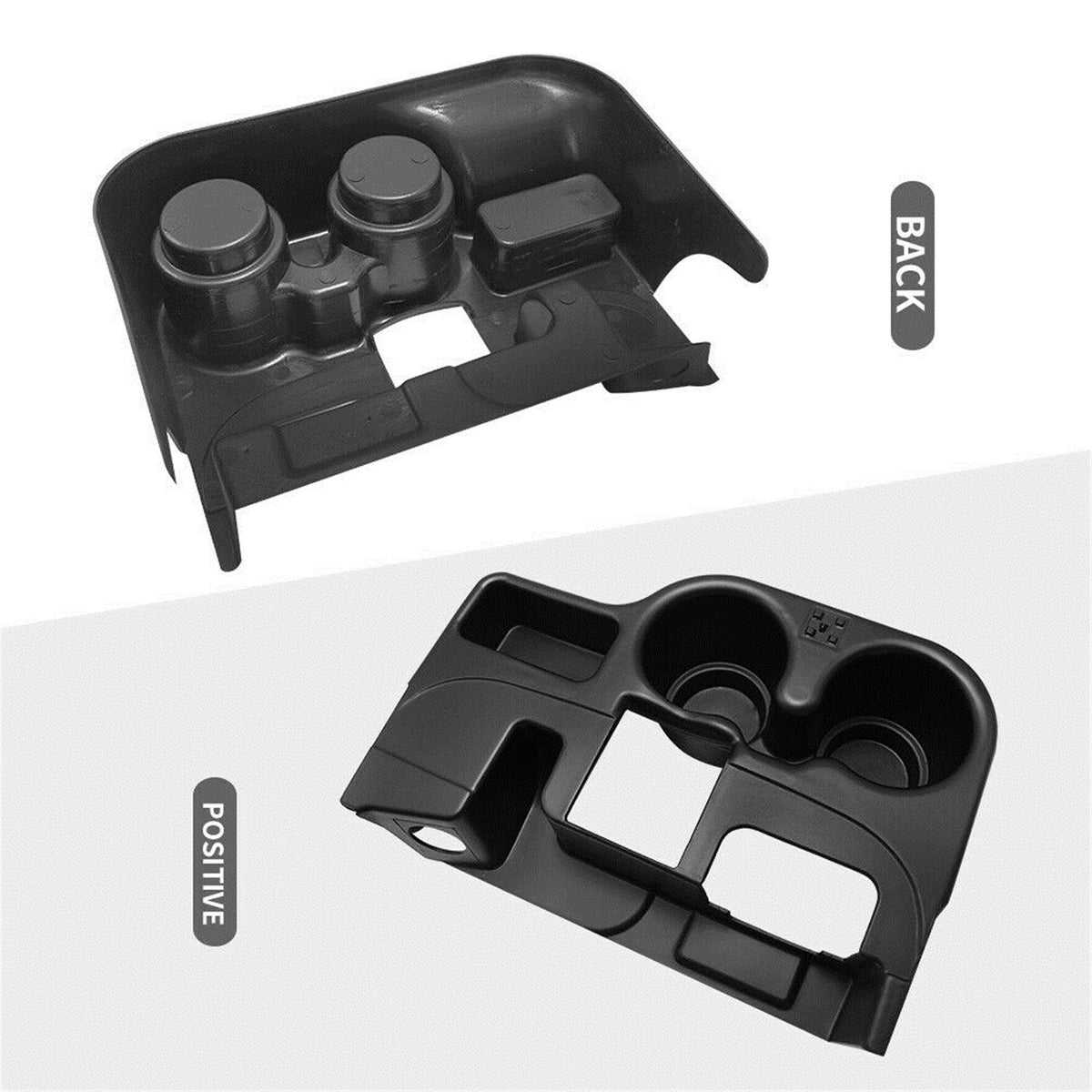 Black Center Console Cup Holder Front Side Replacement for 2003-2012 Ram 1500 2500 3500