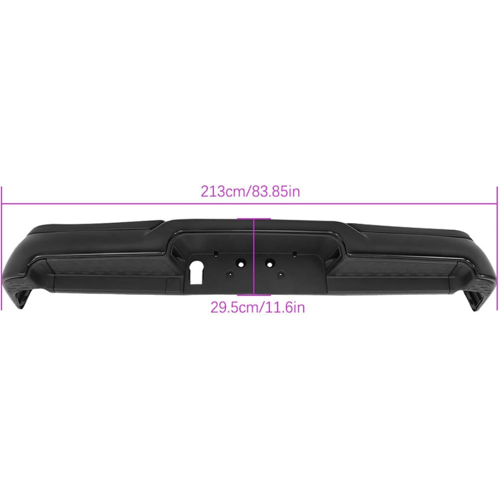 Black Steel Rear Step Bumper for Ram 1500 2019-2023, with Sensor Holes, CH1103132
