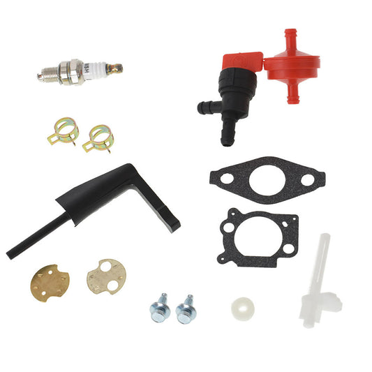 munirater 206 5.5hp Carburetor Air Filter Spark Plug Fuel Hose Shut Off Valve Replacement for 791077 696981 Tiller 190 6hp 206 5.5hp Engine Motor