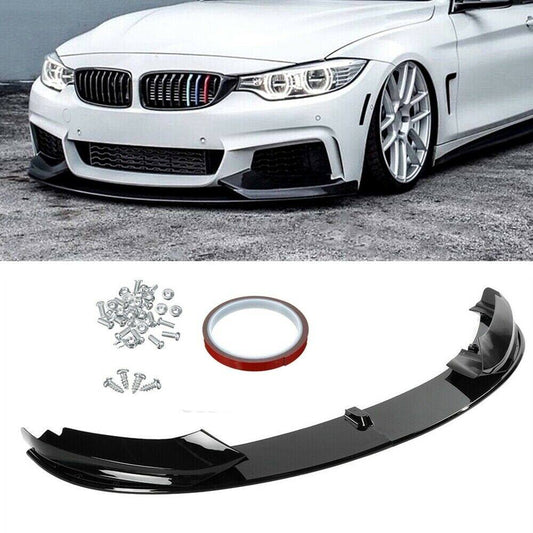 munirater Front Bumper Spoiler Lip Glossy Black Replacement for 2014 2015 2016 2017 2018 2019 2020 F32 F33 F36 4 Series M Sport