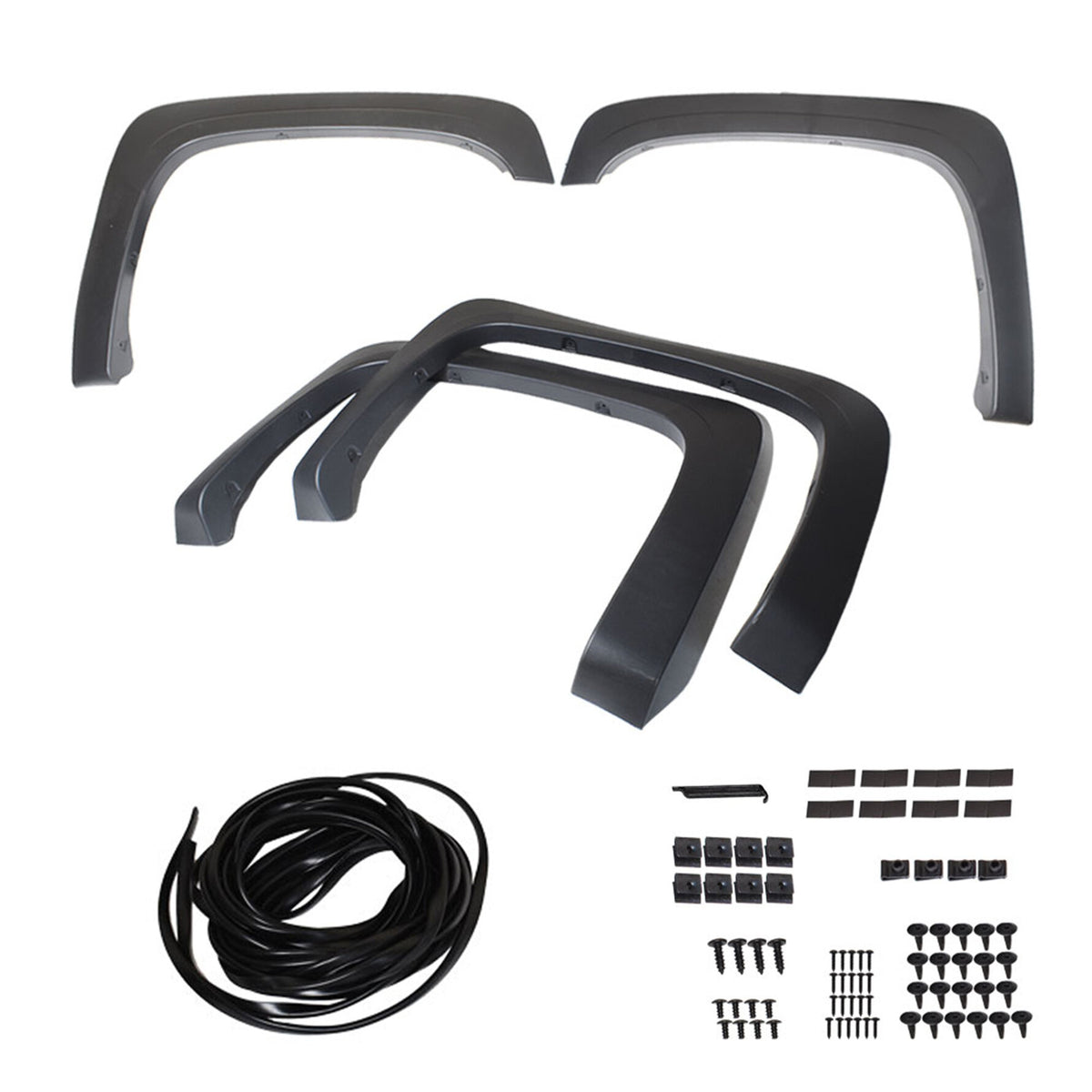 munirater Wheel Fender Flares Replacement for 2007-2013 Chevy Silverado 1500/2500HD/3500HD OE Factory Style 02RSA4511BDM