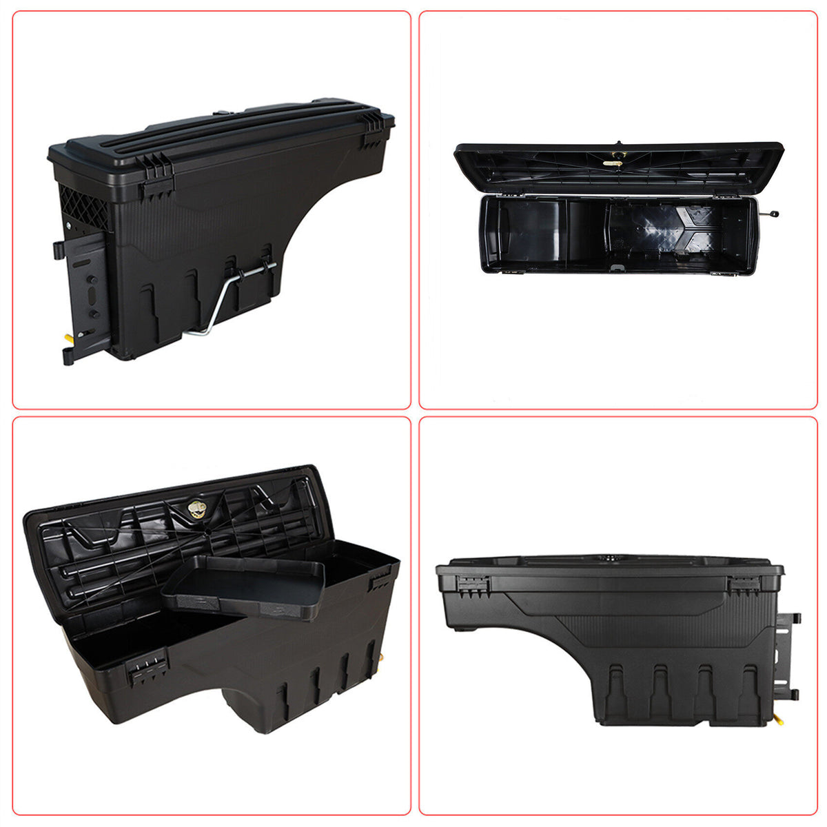 munirater Truck Bed Storage Box Toolbox Lockable Storage Box, Replacement for Toyota Tacoma 2005-2020 2-Pack, Left Driver & Right Passenger Sides Truck Bed Tool Box
