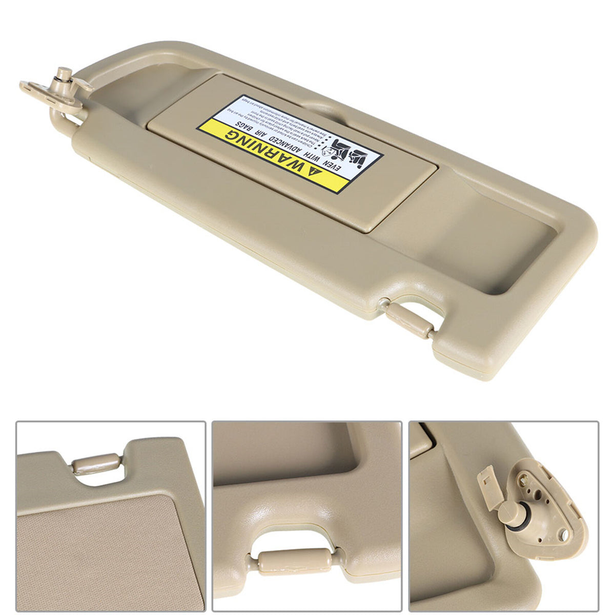 munirater Beige Sun Visor Sun Shade Passenger Right Side Replacement for 2006-2008 Honda Civic 83230-SNA-A01ZB