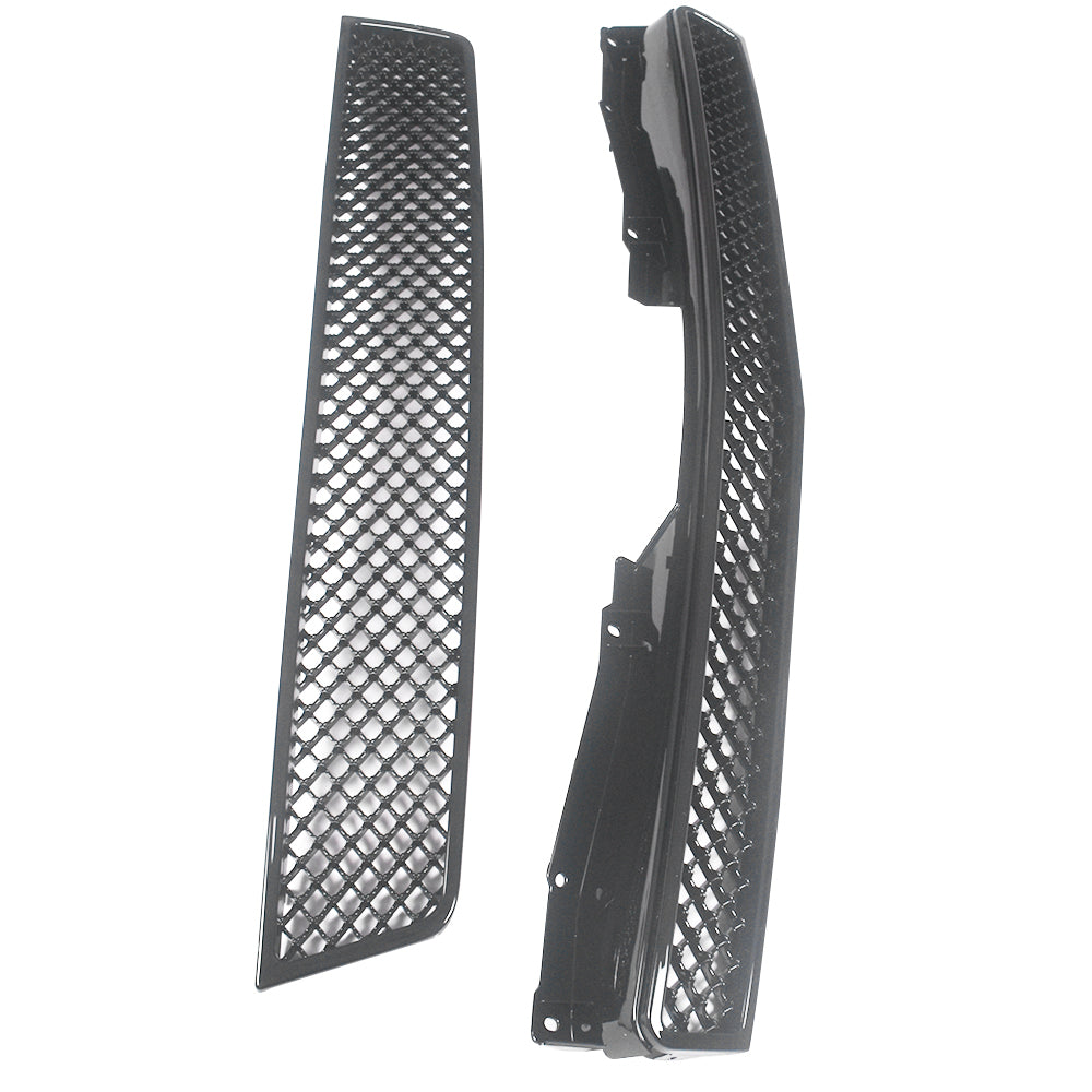 munirater Front Hood Bumper Automotive Grille Black Mesh Replacement for 2007-2014 Tahoe Avalanche Suburban GM1200596 GM1200563 GM1200590