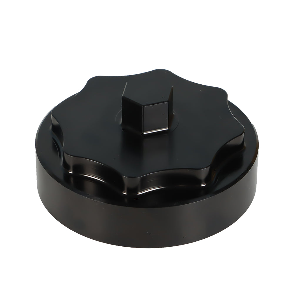munirater Fuel Filter Canister Housing Cover Cap Aluminum Replacement for 2010-2019 Ram 6.7L 2500 3500 4500 5500 Cummins Diesel Engine 68065612AA (black)