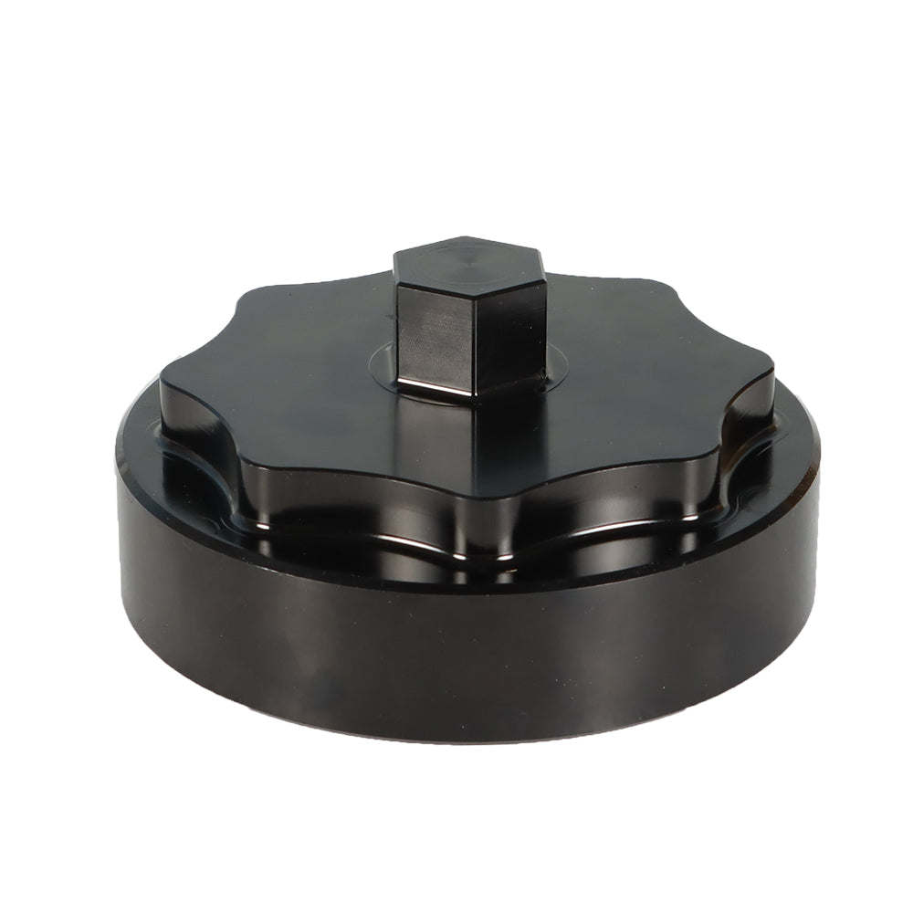 munirater Fuel Filter Canister Housing Cover Cap Aluminum Replacement for 2010-2019 Ram 6.7L 2500 3500 4500 5500 Cummins Diesel Engine 68065612AA (black)