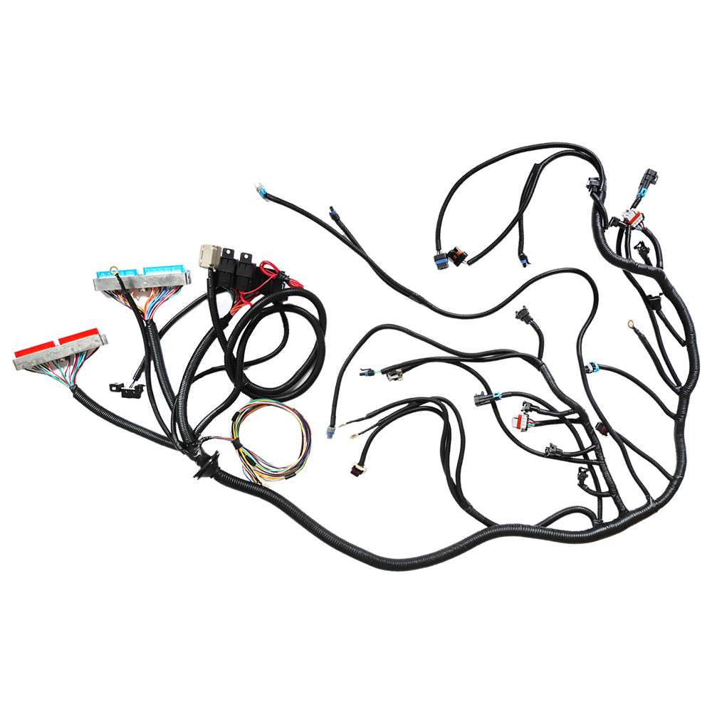 Premium Drive By Wire Standalone Wiring Harness Kit for 4L80E Transmission - Copper Core, ALDL Connector, ATO Style Fuse Block