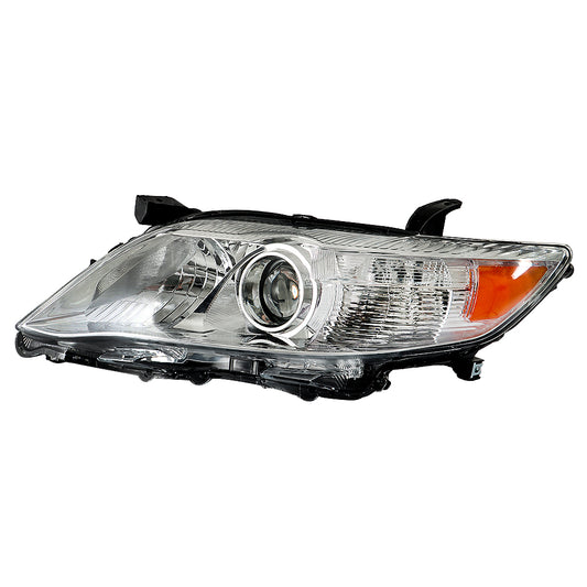 munirater 81150-06520 81110-06520 Left & Right Front Chrome Projector Headlights Lights Lamps Driver & Passenger Side Replacement for 2010 2011 Camry 4-Door Sedan