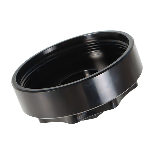 munirater Fuel Filter Canister Housing Cover Cap Aluminum Replacement for 2010-2019 Ram 6.7L 2500 3500 4500 5500 Cummins Diesel Engine 68065612AA (black)