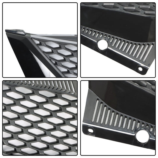 munirater Black Front Upper Grille Grill Honeycomb Replacement for 2011-2017 Sienna