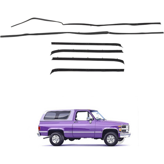 Window Sweep & Run Channel Weatherstrip Kit for Chevrolet K5 Blazer, 6-Piece