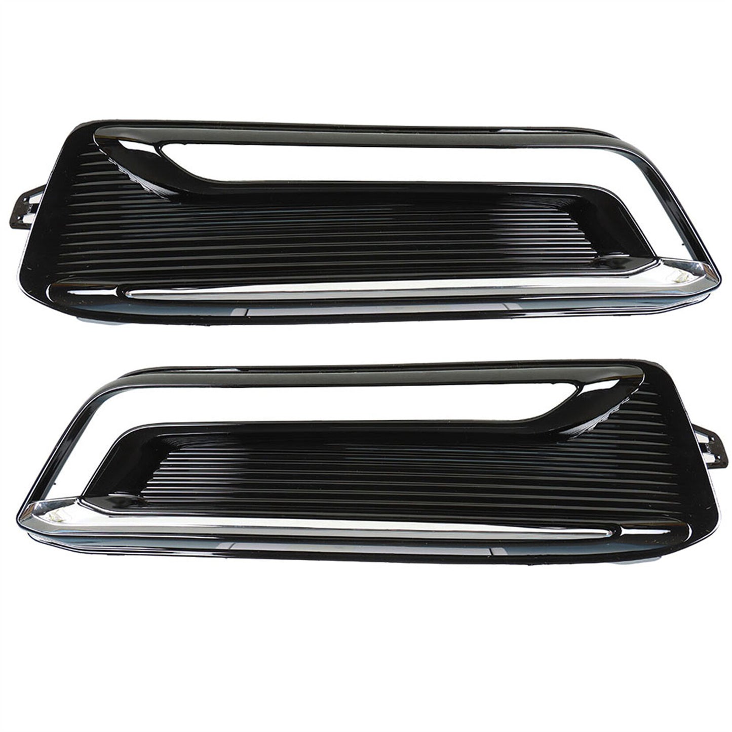 munirater 2-Pack Front Driving Fog Light Cover Lamp Bezel Black & Chrome Driver and Passenger Side Replacement for 2014-2019 Impala