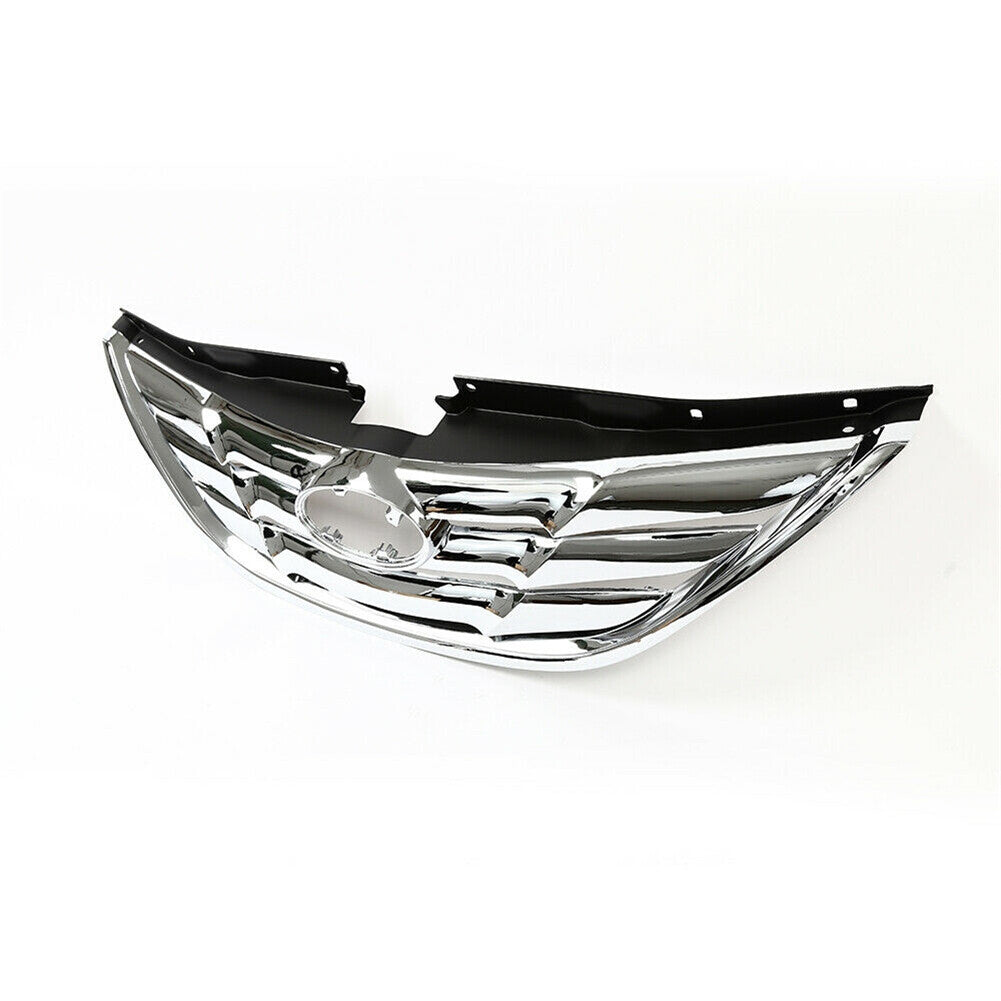 munirater Front Bumper Grille Assembly Black Chrome Replacement for 2011-2013 Sonata