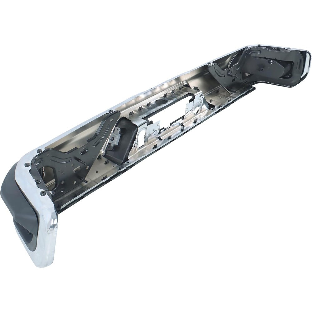 Chrome Rear Step Bumper for Chevrolet Silverado & GMC Sierra 2500 / 3500 2020-2025, without Sensor Holes