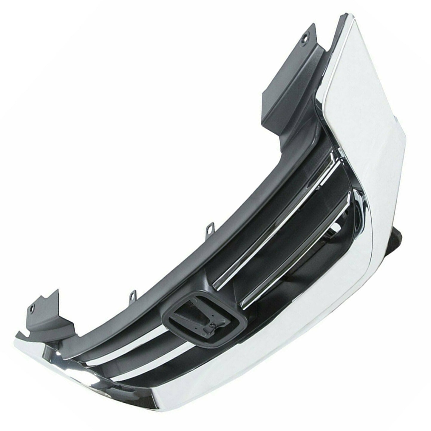 munirater Front Bumper Upper Grille Chrome & Black Replacement for 2013-2015 Accord 4 Door