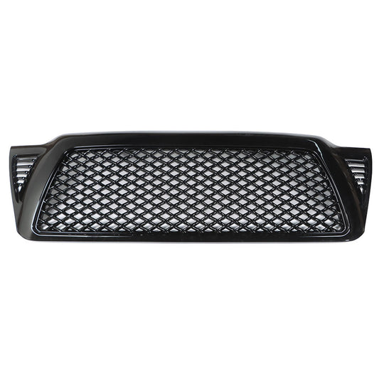 munirater Front Bumper Hood Honeycomb Mesh Grill Grille ABS Black Replacement for 2005 2006 2007 2008 2009 2010 2011 Tacoma