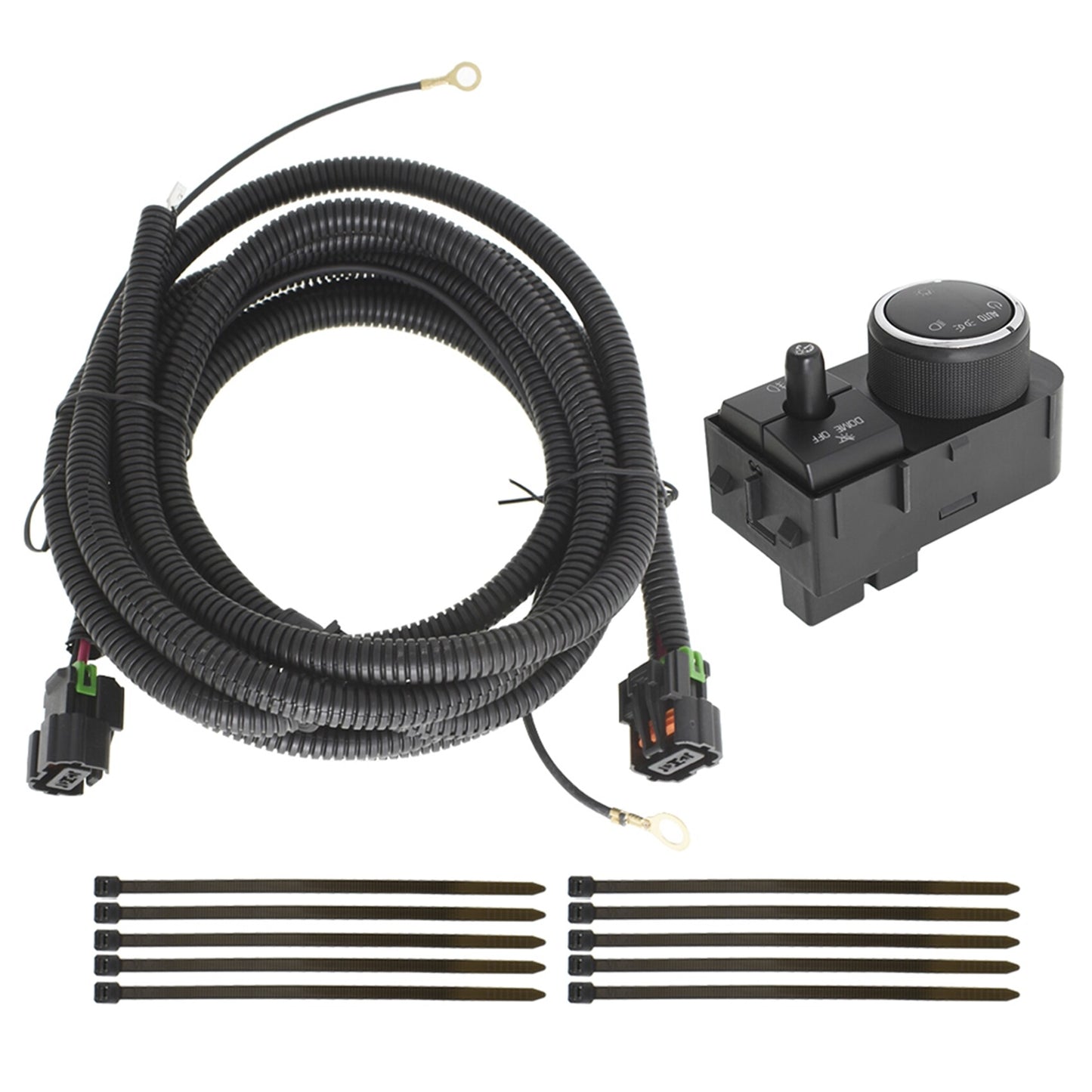munirater Fog Light Wiring Harness and Headlight Fog Light Switch Replacement for 2007-2014 Silverado Sierra 25858705 19170439