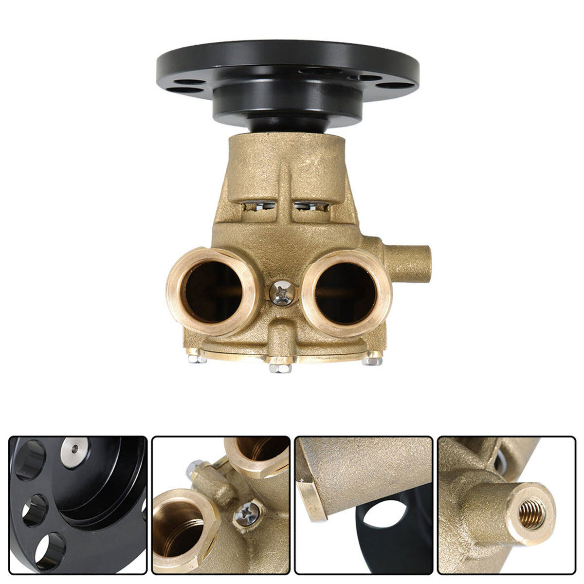 F6B-9 Water Pump Engine Cooling Pump with Crank Mounted Impeller 09-812B Replacement for Johnson 10-24232-1 10-24805-01 10-24915-01 F6B-9/Penta 856513 3860703