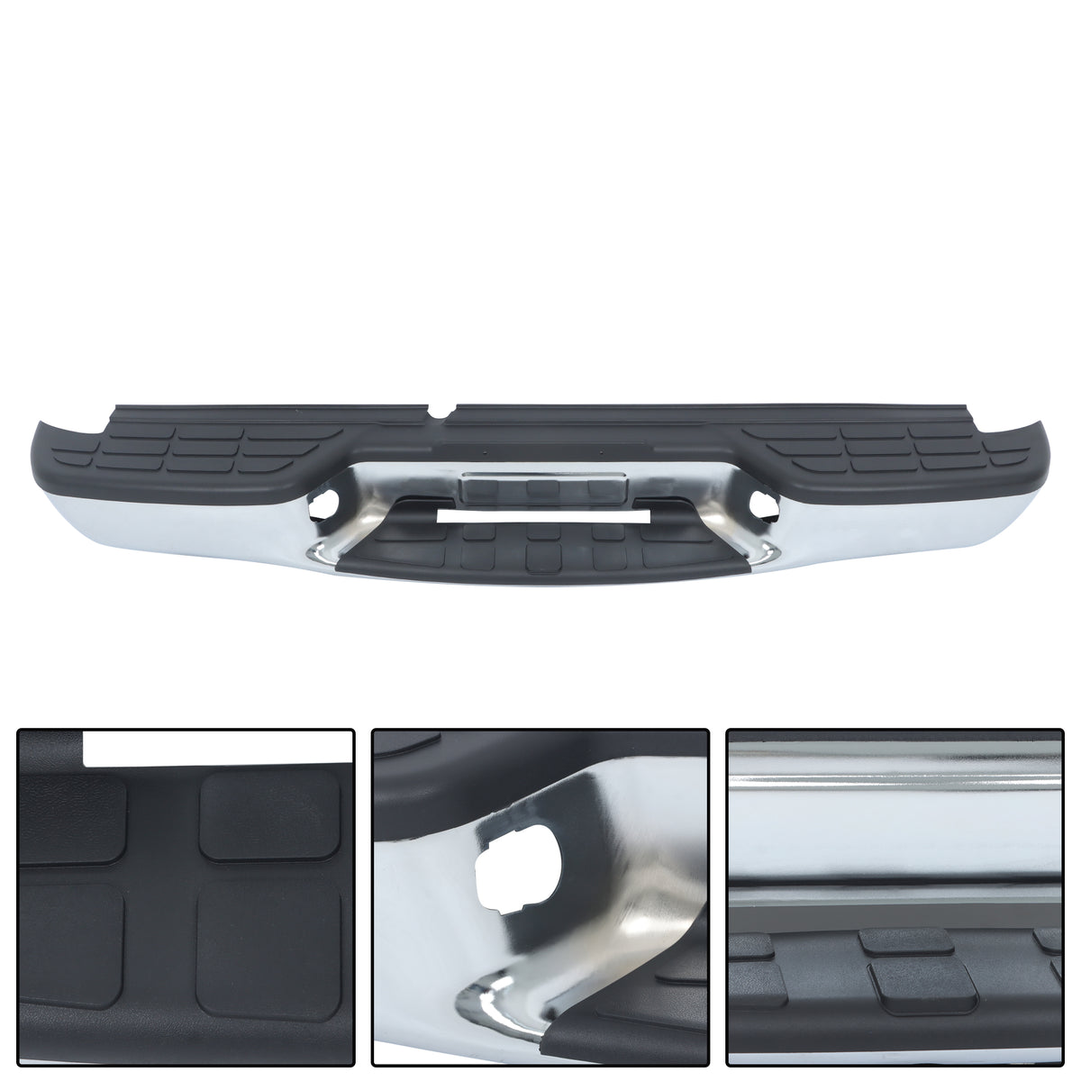 Chrome Steel Rear Step Bumper Assembly for Chevrolet S10 & GMC Sonoma 1998-2004